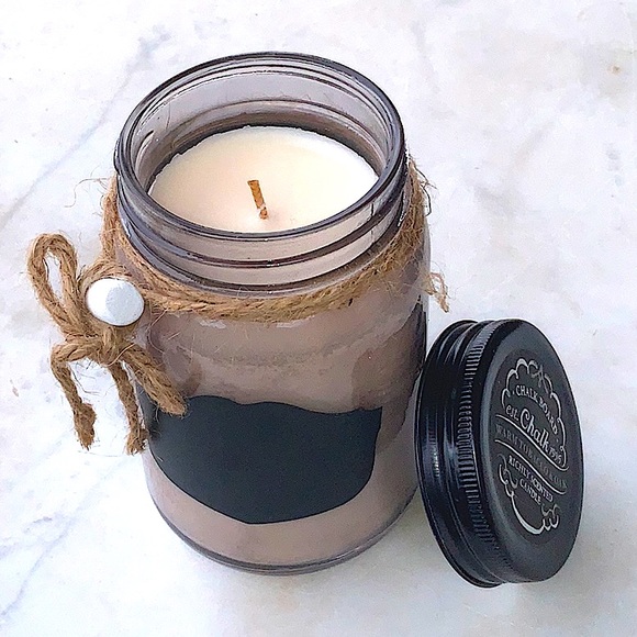 DW HOME CANDLE WARM TOBACCO & OAK RICHLY SCENTED NEW CHALKBOARD 1 WICK 13.4 OZ - Picture 2 of 4